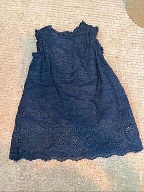 Doen x GAP Blue Eyelet Ruffle Dress